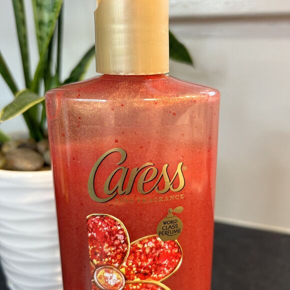 NEW Caress TAHITIAN RENEWAL Pomegranate Coconut Milk Exfoliating Body Wash 18oz - Picture 3 of 6
